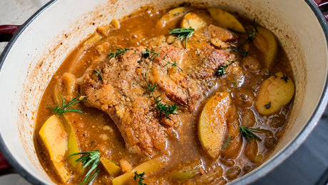 Cerdo con manzana y sidra