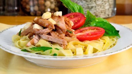 Fetuccini caseros con plateada