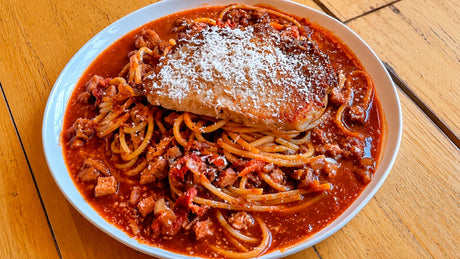Pasta al ragú de cerdo
