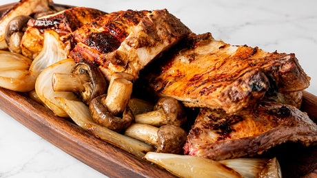 Tabla mix con costillas, lomo centro, camarones