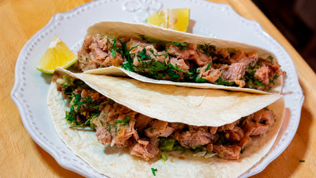 Tacos de carnitas de cerdo