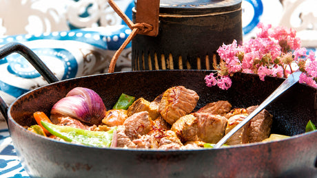 Wok de pulpa al azafrán y verduras
